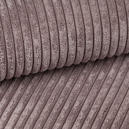 Fabreco - CORDSTOFF Polsterstoff Meterware - Stoff Meterware (100cm x 142cm) | 380 g/m2 | POSTON Dekostoff Breitcord - Polsterstoff Möbelstoff - Möbelstoffe: Cord Stoff für Sofa & Stühle (Lila)