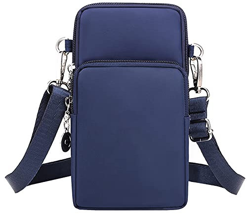 Spldsun Borsetta Porta Cellulare, Borse a Tracolla per Telefono, Borsa a Tracolla Cellulare Piccola, per Uomini, Donne, Riporre Cellulari, Fazzoletti, Chiavi (Blu Scuro)