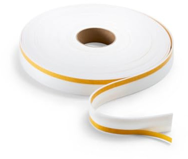 Kama Trennstreifen - Dehnfugenband Duo beidseitig klebend - Dämmung und Dichtung von Blendfugen - Vermeidet Spannungen bei Putzanschlüssen, bei abgehängten Decken und Trennwänden, 50 mm x 3 mm x 25 m