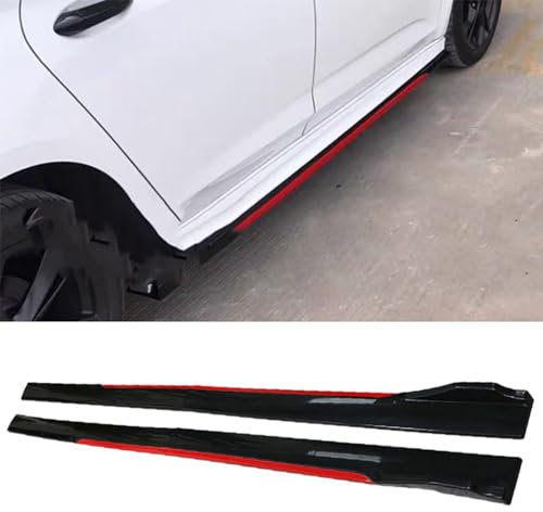 Seitenschweller, für Golf-VII /2014 2015 2016 2017 2018 2019 2020 Seitenrock Kratzfest Auto Trittbretter Seitenschweller Auto Zubehör,BlackRed