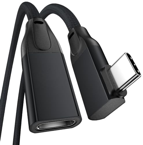 240W USB C Verlängerungs Kabel 1.8M, Winkel USB C Stecker auf Buchse Kabel | 4K Video 20Gbps PD Fast Charging, Type C Extender, for PSVR2/USBC Hub/MacBook/iPad/iPhone 17 16 15/Magsafe Charger