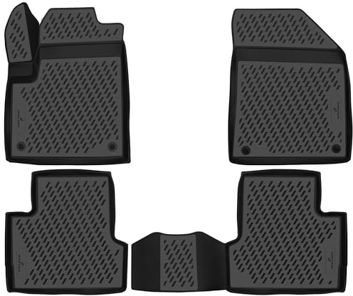 Walser XTR Gummi Fussmatten Auto für Jeep Cherokee (KL) 06/2013-Heute, 100% passgenaue Auto Fußmatten, robuste Universal Fußmatte Auto, Gummimatten Auto, Auto Fussmatten Gummi