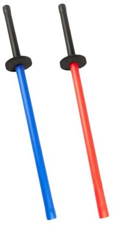 2 Pezzi Set di Spade di Spugna Attrezzatura per l'allenamento di Arti Marziali Impugnatura Morbida Bastone da Allenamento Leggero per Scherma Kendo, 80 Cm