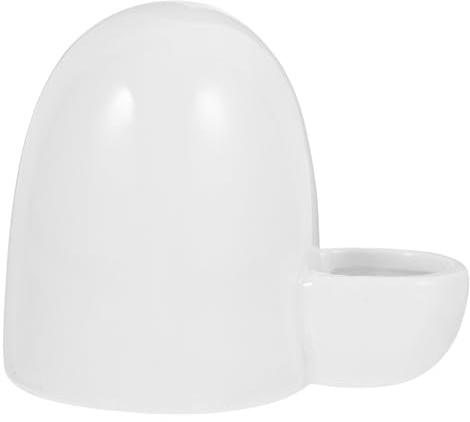 HAPINARY Keramik Wasserspender für Kleintiere mit Geräuschlosem Design und Automatischem Fütterungssystem Weißer Trinknapf für Igel und Haustiere Zuhause