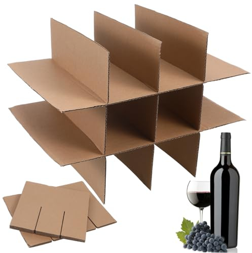 STOBOK Paper Cardboard Box Dividers for Electronics and Glassware Protection with Efficient Space Utilization, Beige Moving and Transportation Partition for Shipping Boxes