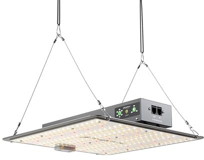 Plug & Grow - Lampada a LED a spettro completo con timer integrato, 120 W, per Growbox, catena a margherita fino a 50 lampadine, per piante da appartamento