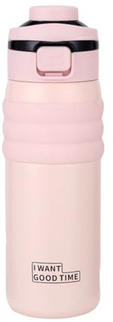 Botella de agua de acero inoxidable con aislamiento al vacío de 23 onzas, tapa con popote a prueba de fugas, acero inoxidable 316 de grado alimenticio sin BPA, para bebidas calientes y frías, portátil