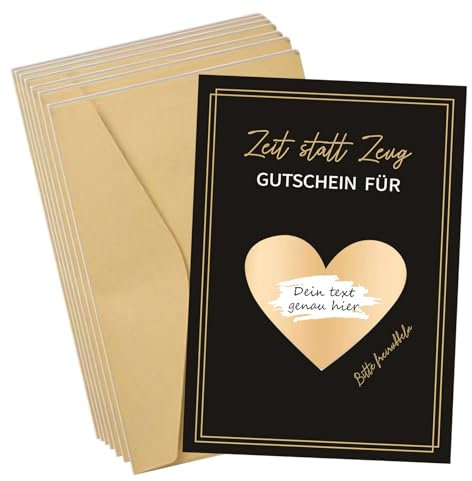 16 Blatt Gutscheine Zum Selber, Ausfüllen Zeit Statt Zeug,Gutschein Rubbelkarte zum Beschriften Zeit Statt Zeug Gutschein Gutschein zum Rubbeln,mit Umschlag und herzförmiger Rubbelkarte