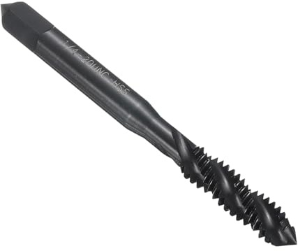 QUARKZMAN Tarauds À Filet Spirale 1/4-20 UNC H2 Taraud Machine, Outil De Réparation De Taraudage Revêtu De Nitrure, Acier Rapide M2 (HSS6542)