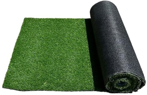 Briconess.com Prato Erba Sintetica Verde con Fori di drenaggio Spessore 10 mm per Esterno - H100 cm in Rotoli da mt.20