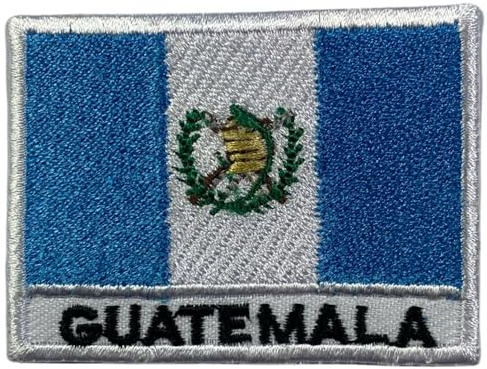Bebuz Guatemala-Flagge mit Namen, bestickt, zum Aufbügeln oder Aufnähen, Stoffreparaturflicken, taktische Militär-Flicken – Emblem