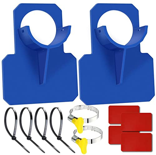 Pool Schlauchhalter Knickschutz – Schwimmbad Rohrhalterung(26mm-38mm)–Universaler Pool Rohrhalter Fitting – Stabilisierende Pool Schlauchhalterung mit Kabelbinder(2 Stück/Blau)