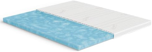 Meisterschlaf Gelschaum+ Topper 240x210 cm – Höhe 9cm – RG 50 – Oeko-TEX® Standard 100 – Tencel™ Lyocell Doppeltuch-Bezug waschbar – für weicheres Liegegefühl auf harten Matratzen – Made in Germany
