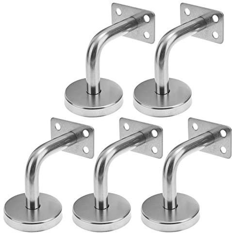 Operitacx 5piezas Soporte Pasamanos De Acero Inoxidable Soporte Mural Resistente Para Barandilla De Escalera Diseño Duradero y Fácil Instalación Para Interiores y Exteriores