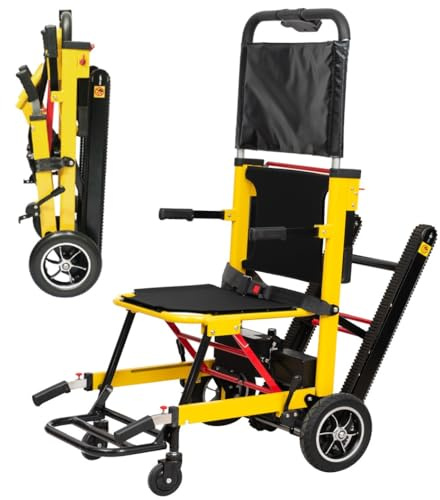 Sillas De Ruedas EléCtricas Subir Escaleras Silla de ruedas para escaleras, salvaescaleras para personas mayores, silla de escaleras portátil plegable, batería de litio de 13 Ah, capacidad d