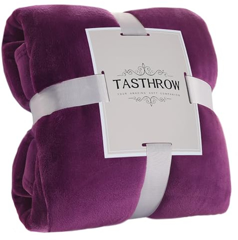 TASTHROW Violett Kuscheldecke Flauschig Decke Fleecedecke 150x200cm | Kuschlige Weiche Warme Decken, Wohndecke Sofa Decke für Zimmer Deko, Wohn- & Kuscheldecken