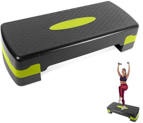 Stepper Fitness Casa, Step Fitness con Altezza Regolabile 10-15 cm, con Strato Antiscivolo, Aerobica & Esercizio per Allenamento a Palestra, 67x27 cm