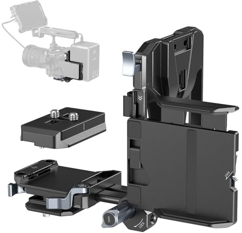 SMALLRIG Fällbar V-Mount Battery Plate Pro, med QR-platta för Arca, LCD-skärmskyddsfäste och kabelklämmor, allt-i-ett kompakt kameravideorigg för spegellösa/DSLR, för NEEWER V-monterat batteri - 5315 | med LCD-skärmskydd och kabelklämmor, allt-i-ett kompakt kameravideg för spegellös, för NEEWER V-monteringsbatteri