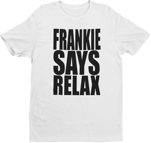 Frankie Says Relax T Shirt - 80s Fancy Dress Tee for Men and Women (Large)