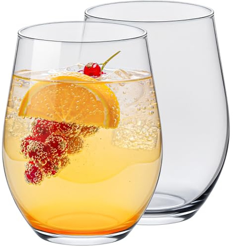 KONZEPT Lot de 4 verres à eau de 500 ml - Passe au lave-vaisselle - Grands verres de 0,5 l pour eau, jus, vin et cocktails - Verre robuste