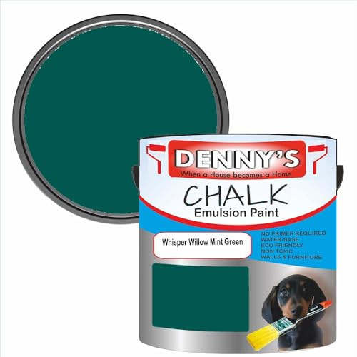 Premium Interior Wall & Furniture Chalk Paint – Whisper Willow Mint Green – Rich Matt Finish, Durable & Washable, Low Odour, Ideal for Living Rooms, Bedrooms & Hallways (250ML Tin)