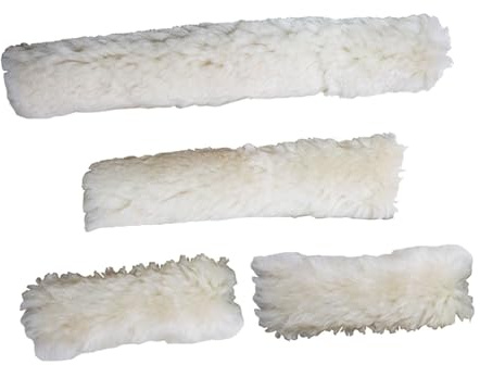 kowaku Pferdehalfter Überzüge Set Pferdehalfter Zubehör Plüsch Halfter Ersatz Nasenschutz Komfortpolster für Reiten Training Stall Alltag, Beige