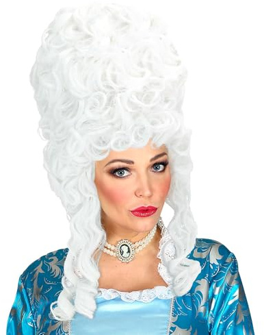 W WIDMANN MILANO Party Fashion 6249R – Peruk Marie Antoinette, grå, extra hög, 1800-talet, karneval, temafest