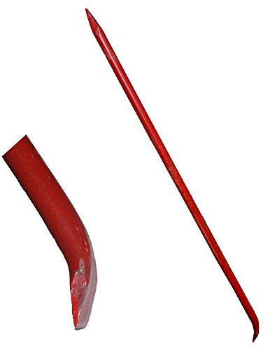 Brechstange 2000 mm (2 Meter) – Massiver C45 Stahl (Ø 30 mm) gehärtet – XXL Schwerlast Brecheisen mit gebogener Schneide & Spitze – Mega Hebel für Abbruch & Forst – Rot
