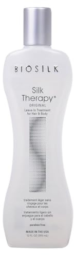 BioSilk Silk Therapy Original, Reconstructing Leave-In Hair Treatment, Adds Shine, Smooths & Prevents Split Ends, Sulfate-Free, Paraben-Free, Cruelty-Free, 12 Oz