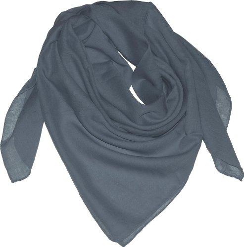 Harrys-Collection Damen Herren Baumwolltuch in vielen Farben 100 x 100 cm, Größen:Einheitsgröße, Farben:dunkelgrau