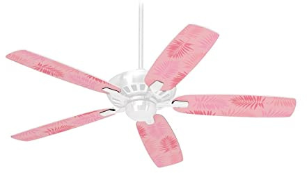 Palms 01 Pink On Pink - Ceiling Fan Skin Kit fits most 42 inch fans (FAN and BLADES SOLD SEPARATELY)