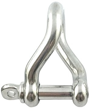 US STAINLESS Stainless Steel 316 Twist Shackle (3/8 (10mm) Twist Shackle)