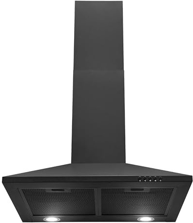 Exquisit Kamin-Dunstabzugshaube, 60cm Breite, Umluft, Abluft, 68 Watt, KH 60-8.3 schwarz