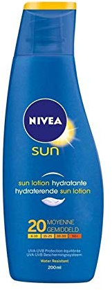 Nivea Sun Feuchtigkeitsspendende Sonnenmilch F20-3er Pack (3 x 200 ml)