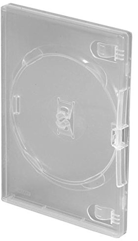 Amaray - Custodia singola trasparente per DVD/CD/BLU RAY, confezione da 25 pezzi