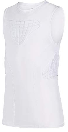 DGXINJUN Youth Chest Rib Protector Kids Boys Child Padded Shirt & Vest Heart Guard Sternum Compression for Football Rugby Sports Competition