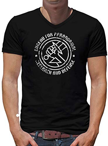 TShirt-People Hellboy Office V-Kragen T-Shirt Herren BPRD Opaque Devil XL Schwarz