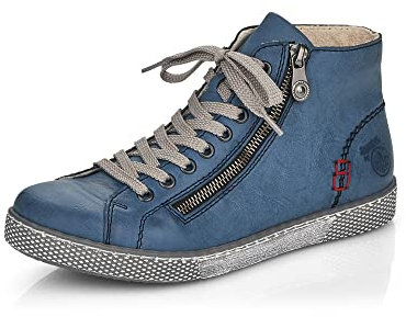 Rieker Damen Sneaker Z1221, Frauen Schnürschuhe, lose Einlage,schnürer,Halbschuhe,Freizeitschuhe,Schnuerschuhe,Schnuerer,blau (14),40 EU / 6.5 UK