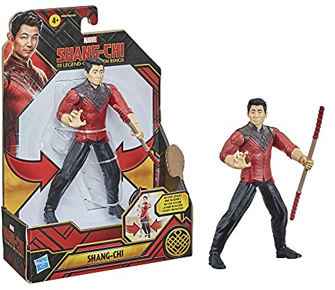 Shang Chi , F0960 Hasbro - Figura de acción de Marvel y la Leyenda de los Diez Anillos con función de Ataque del Personal Bo para niños a Partir de 4 años