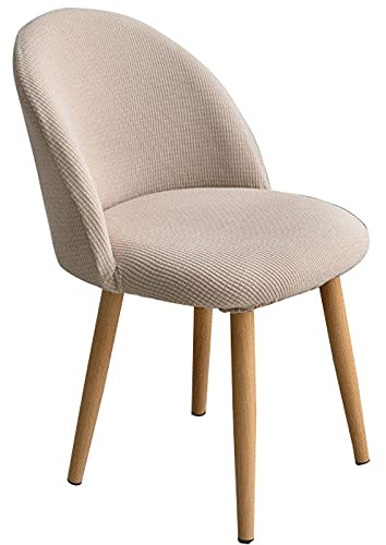 Coprisedia con Schienale 4/6 Pezzi Fodere Coprisedia Elasticizzato Elegante per Sala da Pranzo Ufficio Coprisedia con Schienale Rotondo Jacqaurd Lavabile (Color : B, Size : 6PCS)