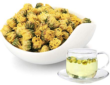 Flor de Crisantemo Té Verde Aromático y Perfumado - Té de Hierbas y Flores Chino Crudo (100g)