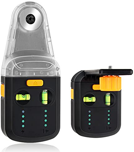 Drill Dust Collector with Laser Level - Measure Level Meter, Electric Drill Dust Collector Wall Suction Bracket, Up to 5kg Max Load Wall Mount(Green Light)