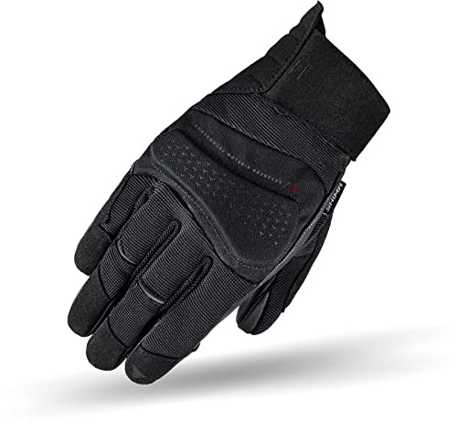 Shima AIR 2.0 Men Motorradhandschuhe Herren - Belüftete, Sommer Handschuhe aus Mesh mit Knöchel und Finger Protektoren, Verstärkte Handfläche (Schwarz, XL) | Atmungsaktiv