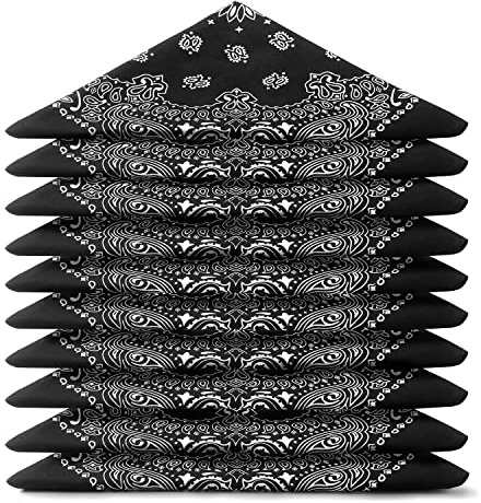 Karl Loven BANDANA Stück - Paisley Mandala Muster - 100% Baumwolle TÜV geprüft - Dicker Stoff - 20 Exklusivfarben