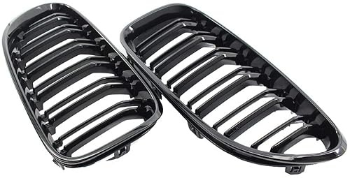 Double Bridge Glossy Black Front Kidney Grill Grilles for 6 Serie F06 F12 F13,12-16