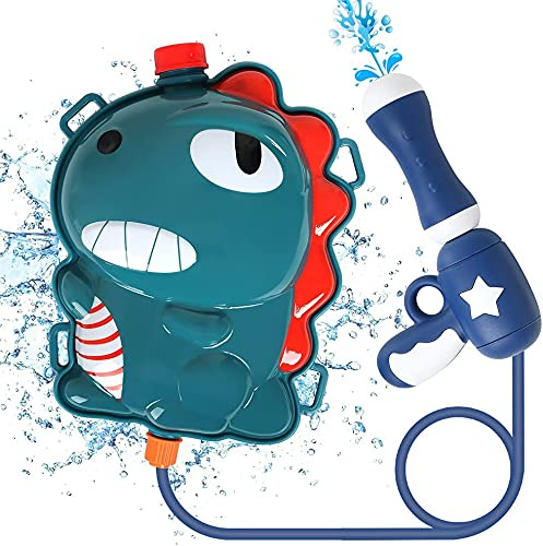 Zaino con pistola ad acqua, pistola ad acqua per bambini, giocattolo con pistola ad acqua per bambini con serbatoio da 2000ml, giocattolo ad acqua per estate, spiaggia, piscina (verde)
