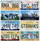 GLOBLELAND 8Pcs Vintage License Plate Metal Iron Sign Plaque Poster Retro Metal Wall Decorative Tin Signs 11.8×5.9inch for Home Bar Coffee Shop Club Bohemian Room Decoration