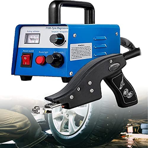JIADUOFU Machine à Rainurer Pneus, Outil Rainure Pneu électrique, équipement Professionnel Rainurage Caoutchouc Pneu 400w, Coupeur Rainures Tout-Terrain Camion, pour Rechaper Vieux Pneus,110v
