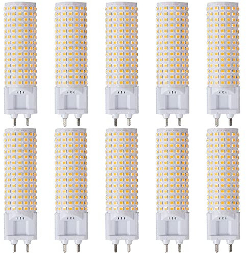 PAZWAHF Lampadine LED G12, lampadine G12 bi-pin mais, 18 Watt 2800LM, 3000K 4000K 6000K corrente costante senza sfarfallio, CA non dimmerabile 85V~265V (confezione da 10)