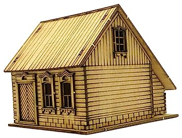 harayaa Architektur-Gebäudemodellbausätze im Maßstab 1:72, Hobby-Spielzeug für Architekturszenen, DIY-Bastel-Hintergrundgebäude, Stil b